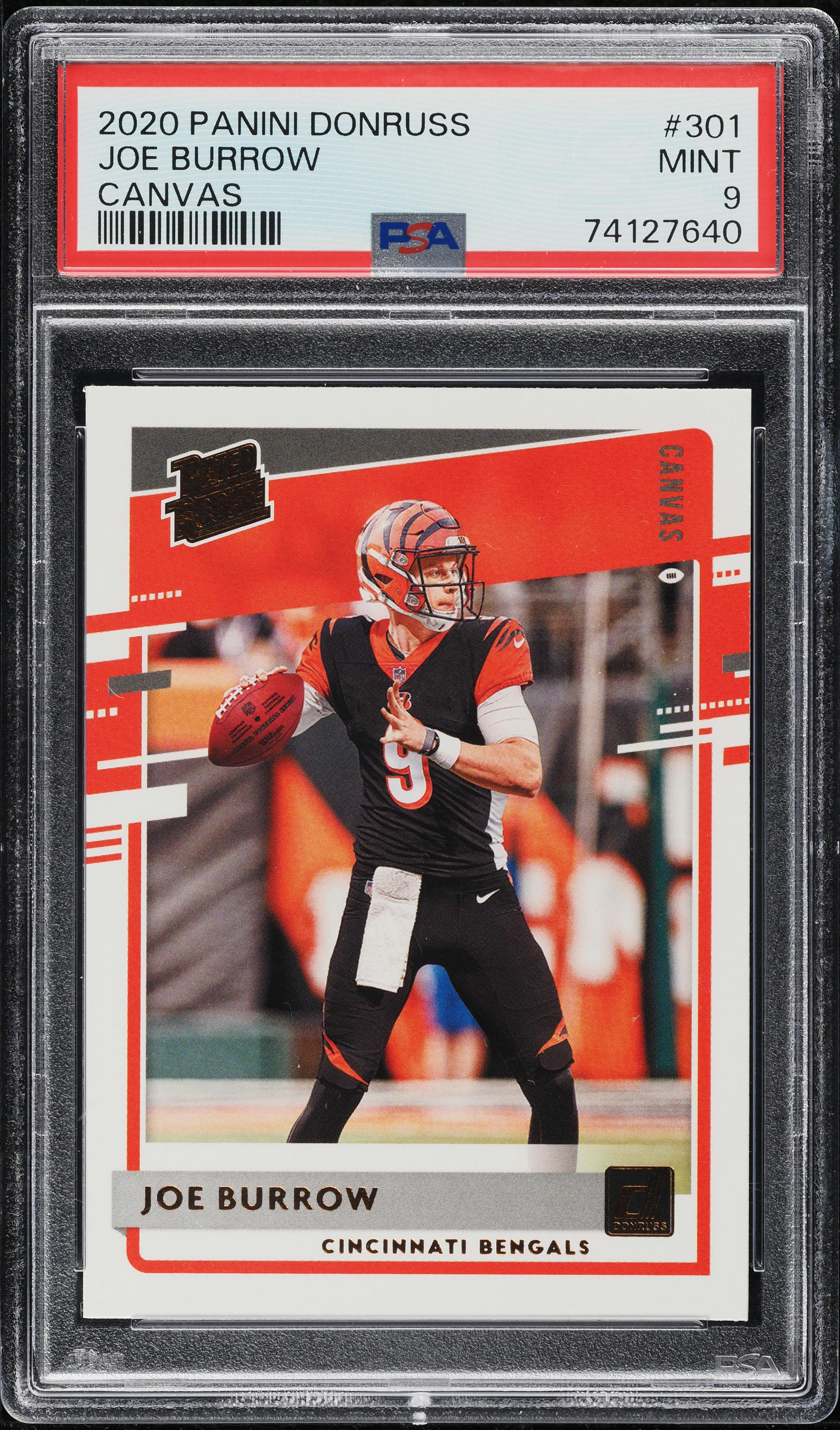 2020 Donruss Canvas Joe Burrow ROOKIE #301 PSA 9 MINT