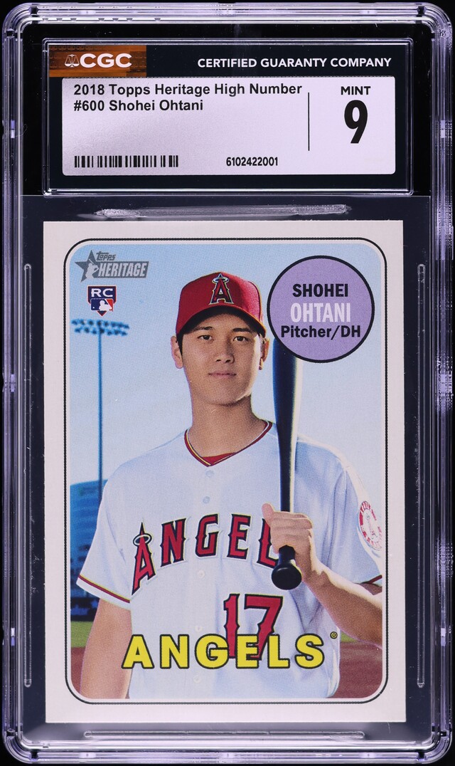 2018 Topps Heritage High Number Shohei Ohtani ROOKIE #600 CGC 9 MINT