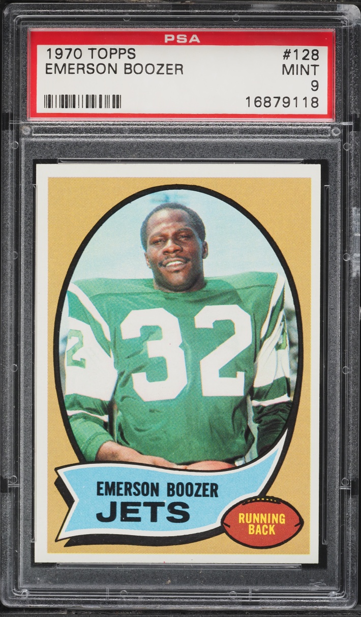 1970 Topps Football Emerson Boozer #128 PSA 9 MINT