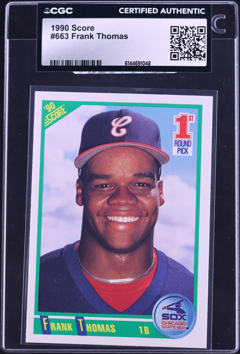 1990 Score Frank Thomas ROOKIE #663 CGC AUTH