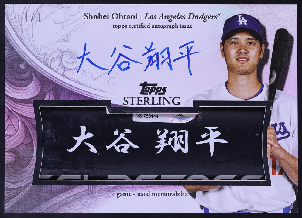 2025 Topps Sterling Nameplates Shohei Ohtani BAT BARREL PATCH KANJI AUTO 1/1 #SNP-SO CGC AUTH