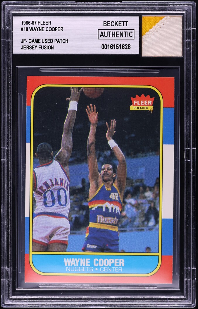 1986 Fleer Basketball Wayne Cooper #18 BGS AUTH