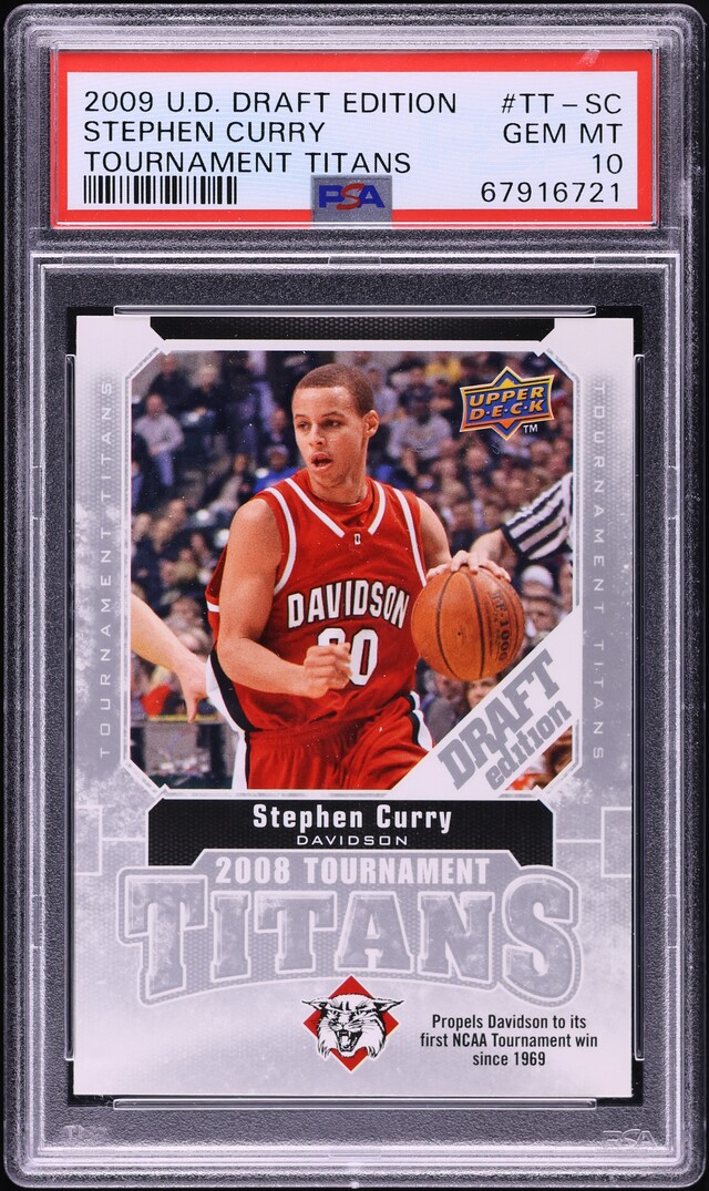 2009 Upper Deck Draft Tournament Titans Stephen Curry ROOKIE #TT-SC PSA 10 GEM