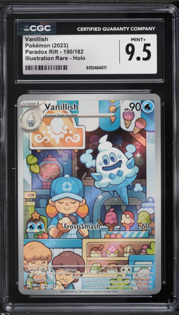 2023 Pokemon Scarlet & Violet Paradox Rift IR Vanillish #190 CGC 9.5 MINT+