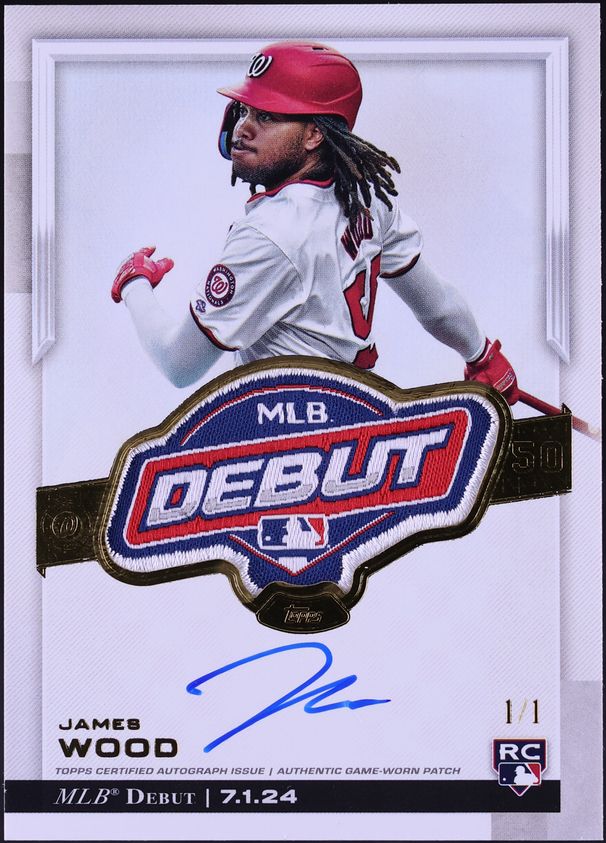 2025 Topps Chrome Update James Wood ROOKIE MLB DEBUT PATCH AUTO 1/1 #RDPA-JWO CGC AUTH