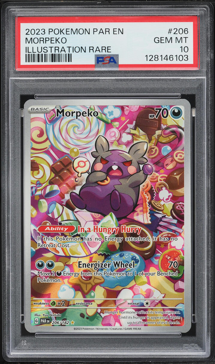 2023 Pokemon Scarlet & Violet Paradox Rift IR Morpeko #206 PSA 10 GEM MINT