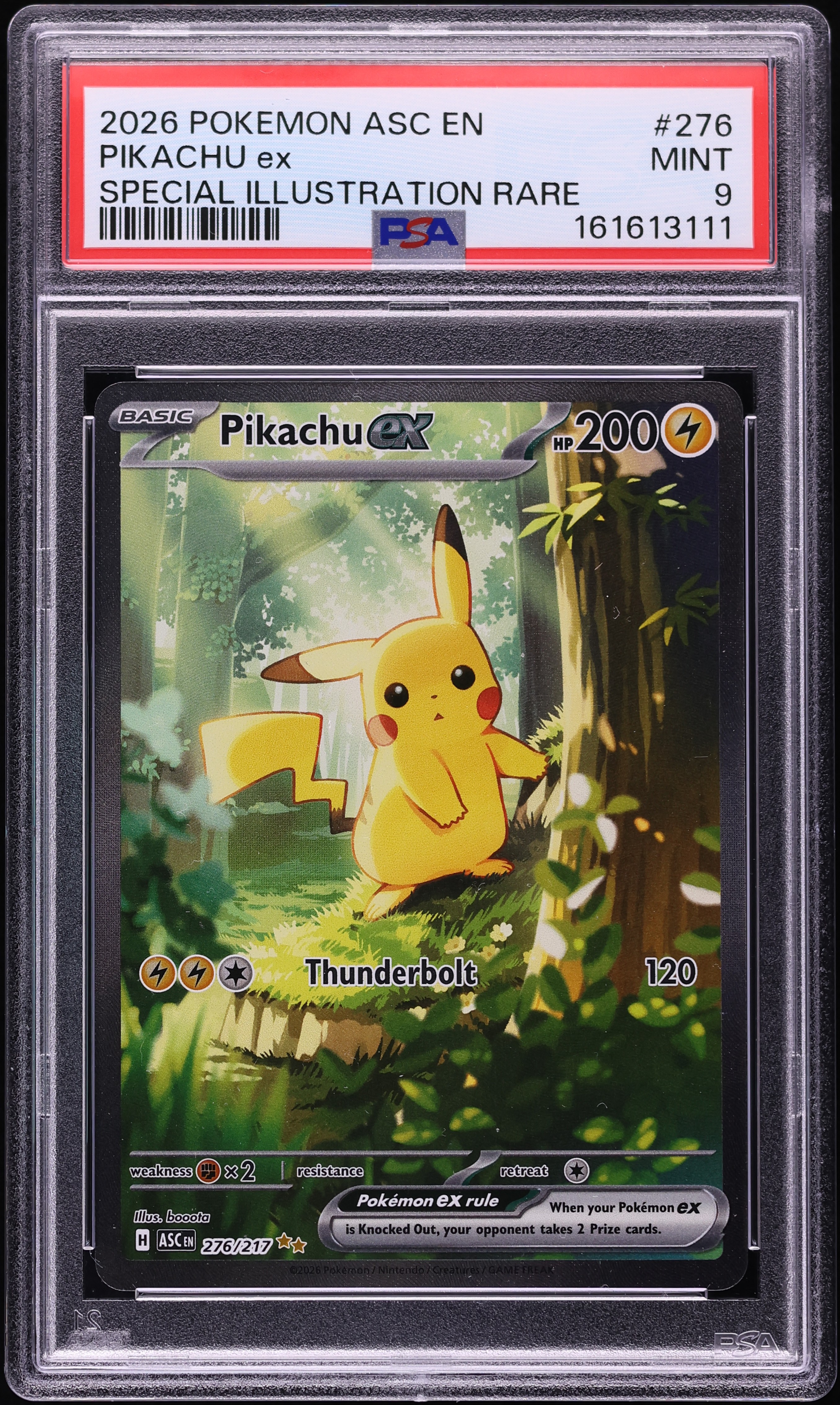 2026 Pokemon Mega Evolution Ascended Heroes SIR Pikachu ex #276 PSA 9 MINT