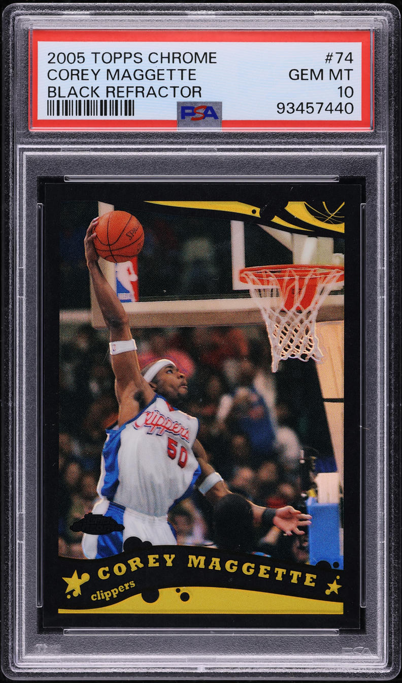 2005 Topps Chrome Black Refractor Corey Maggette /399 #74 PSA 10 GEM MINT