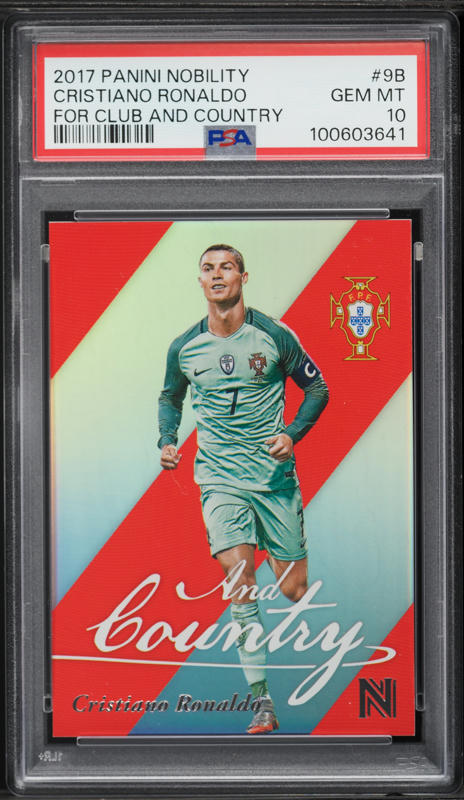 2012 Panini UEFA Euro Cristiano Ronaldo #280 PSA 9 MINT on
