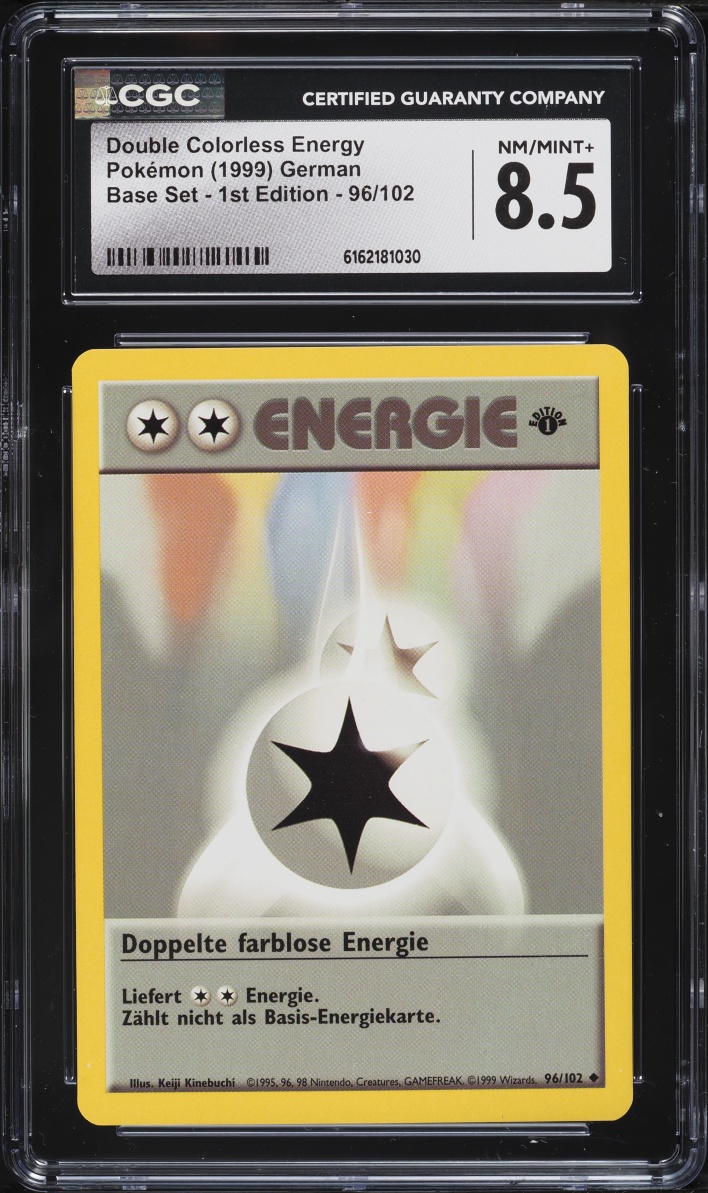 1999 Pokemon German Base Set 1st Edition Double Colorless Energy #96 CGC 8.5 NM-MT+