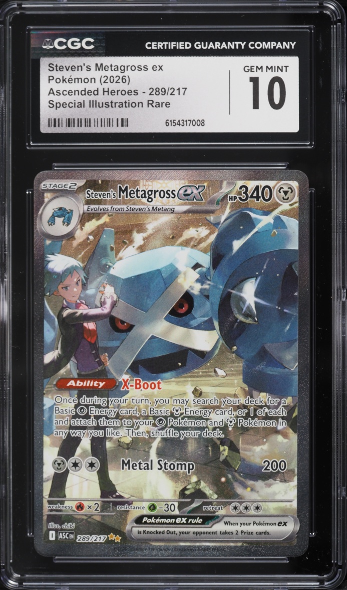 2026 Pokemon Mega Evolution Ascended Heroes SIR Steven's Metagross ex #289 CGC 10 GEM MINT