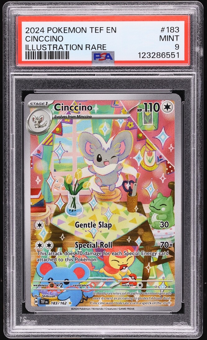 2024 Pokemon Scarlet & Violet Temporal Forces IR Cinccino #183 PSA 9 MINT