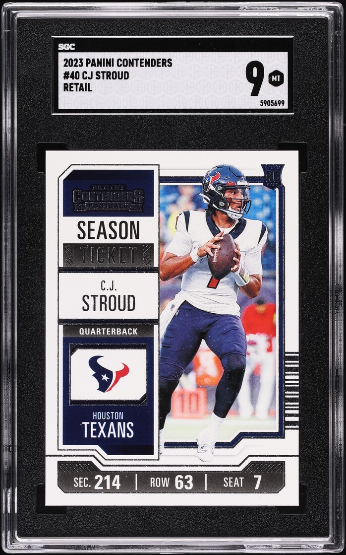2023 Panini Contenders Retail C.J. Stroud ROOKIE #40 SGC 9 MINT