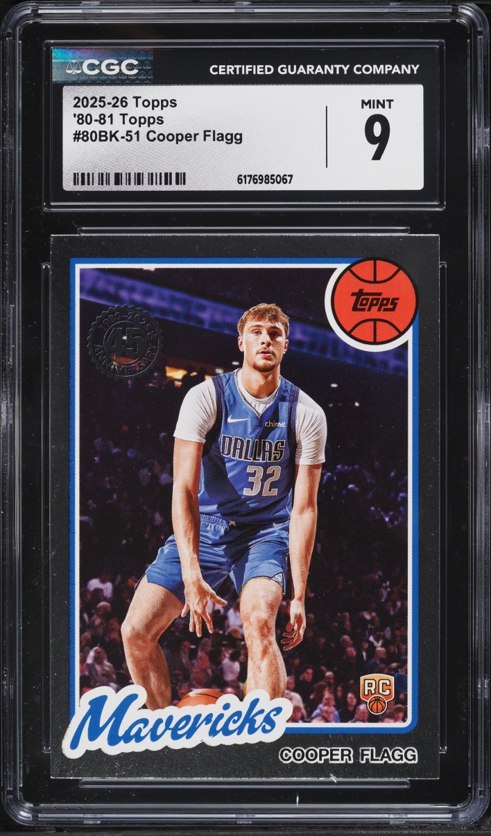 2025 Topps '80 Cooper Flagg ROOKIE #80BK-51 CGC 9 MINT
