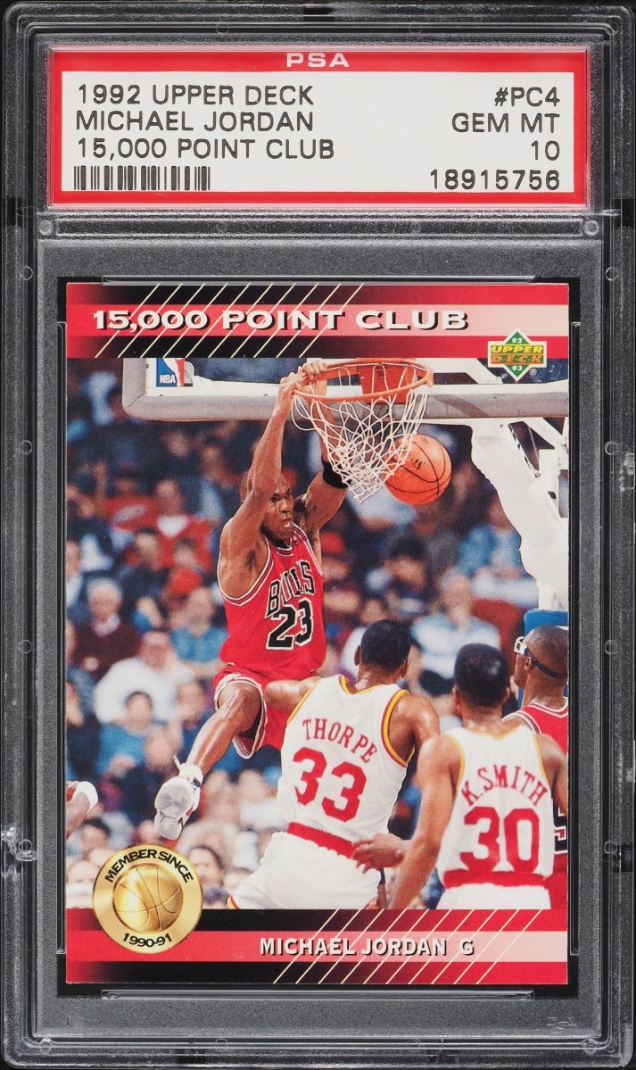 1992 Upper Deck 15,000 Point Club Michael Jordan #PC4 PSA 10 GEM MINT