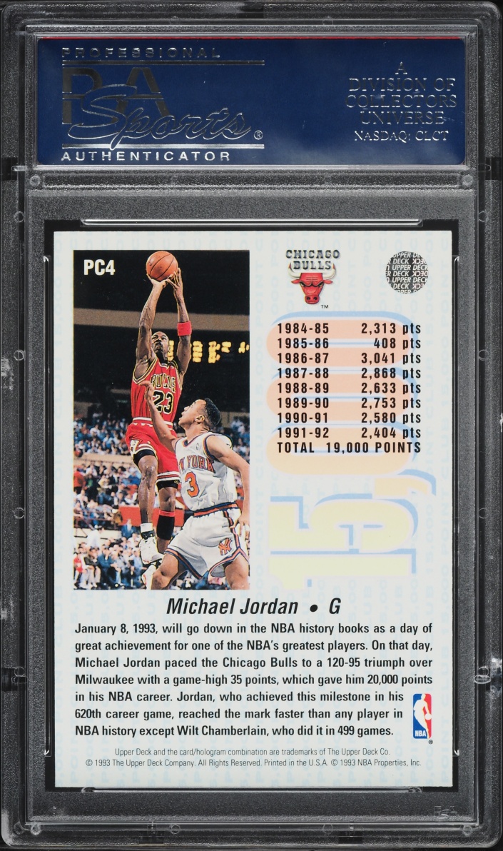 1992 Upper Deck 15,000 Point Club Michael Jordan #PC4 PSA 10 GEM MINT