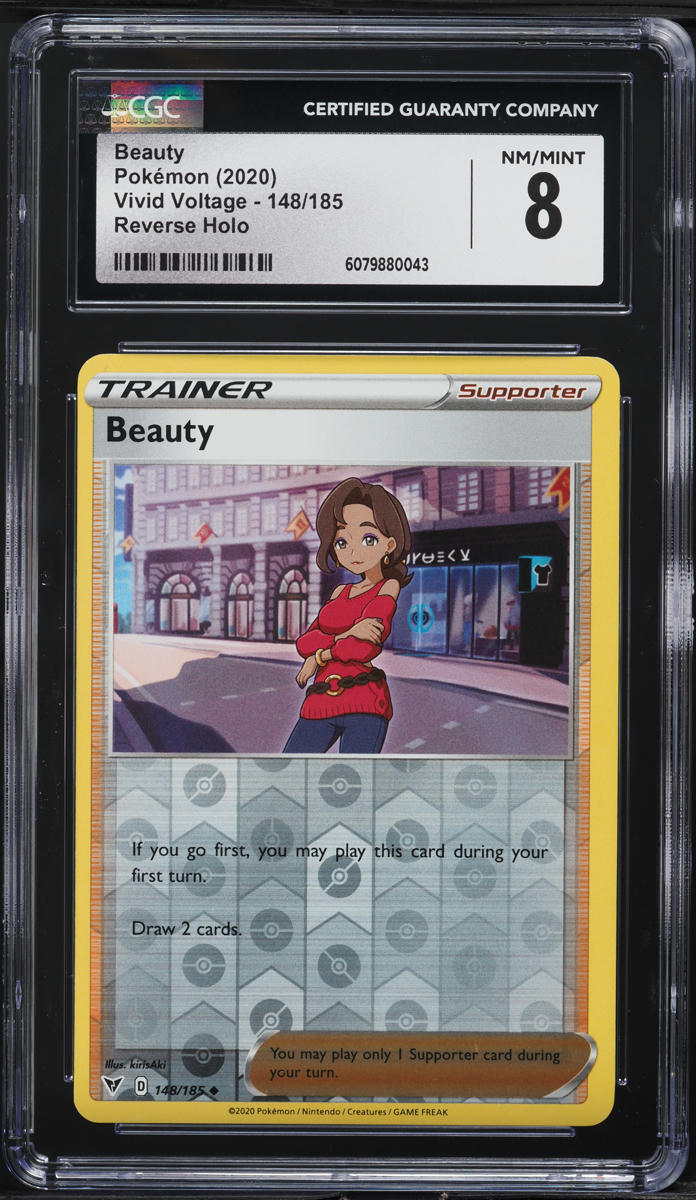 2020 Pokemon Sword & Shield Vivid Voltage Reverse Holo Beauty #148 CGC 8 NM-MT