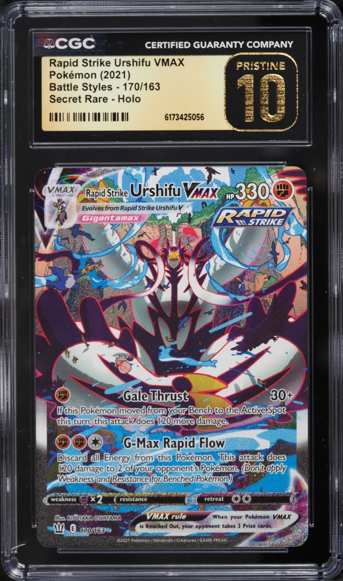 2021 Pokemon Sword & Shield Battle Styles SEC Rapid Strike Urshifu VMAX #170 CGC 10 PRISTINE