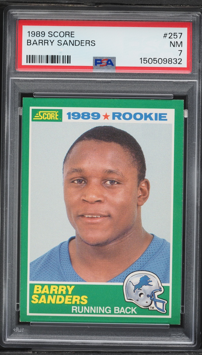 1989 Score Football Barry Sanders ROOKIE #257 PSA 7 NRMT
