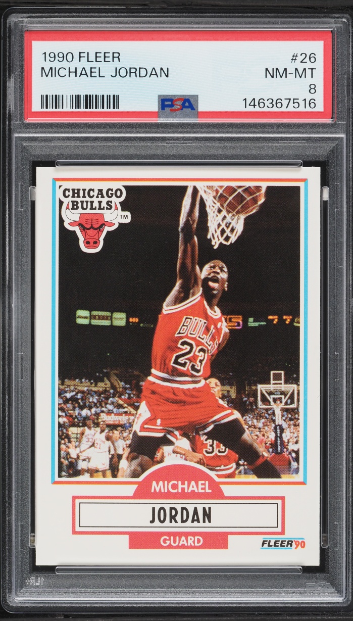 1990 Fleer Basketball Michael Jordan #26 PSA 8 NM-MT