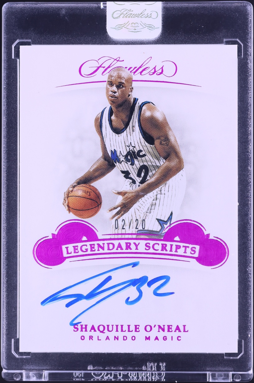 2018 Panini Flawless Legendary Scripts Pink Shaquille O'Neal AUTO /20 #LS-SON