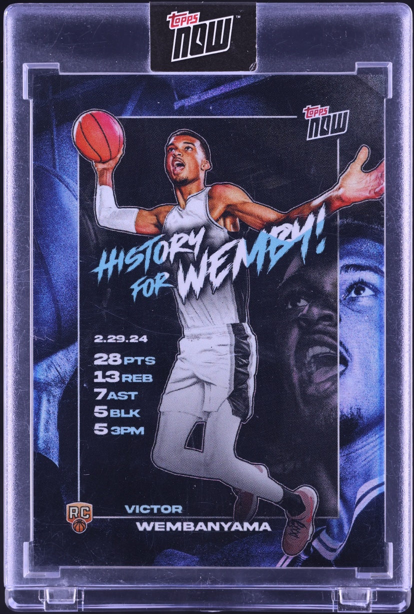 2023 Topps Now Blue Victor Wembanyama ROOKIE /49 #VW-3