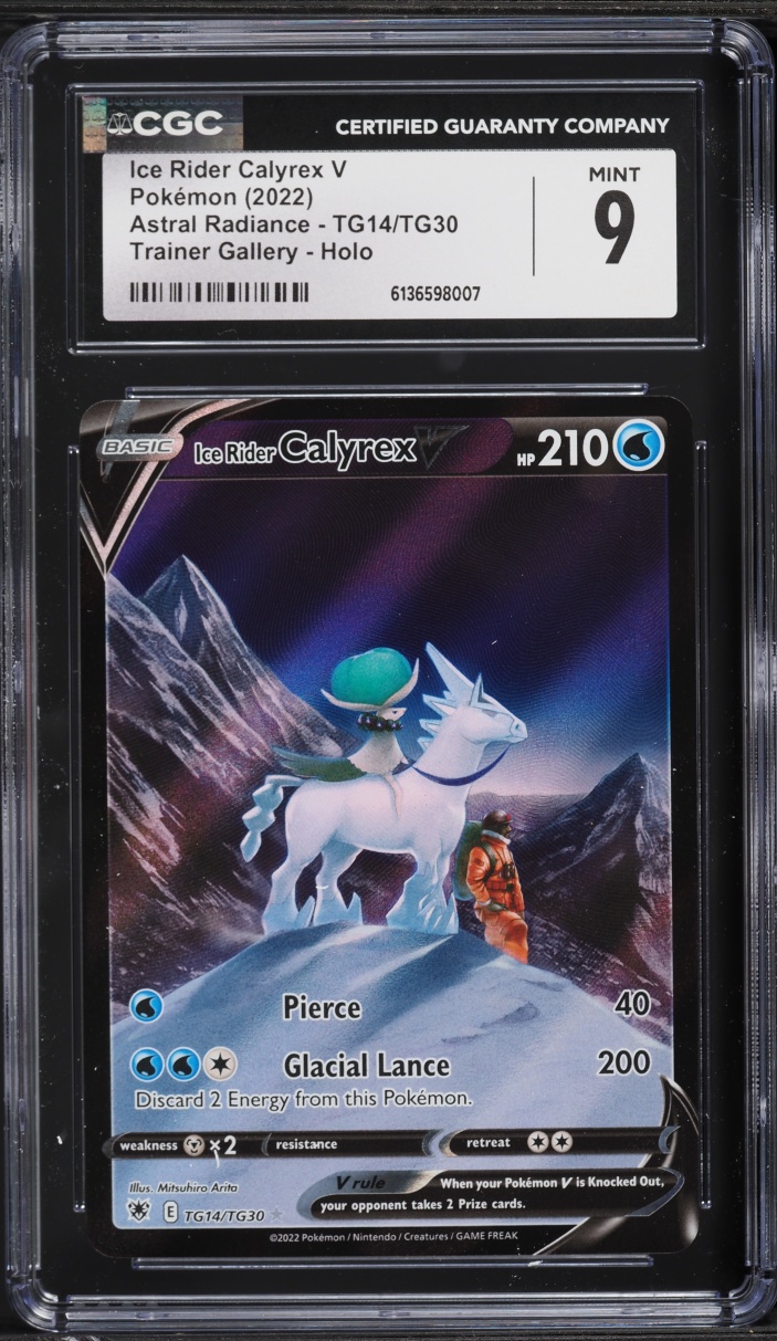 2022 Pokemon Sword & Shield Astral Radiance Ice Rider Calyrex V #TG14 CGC 9 MINT