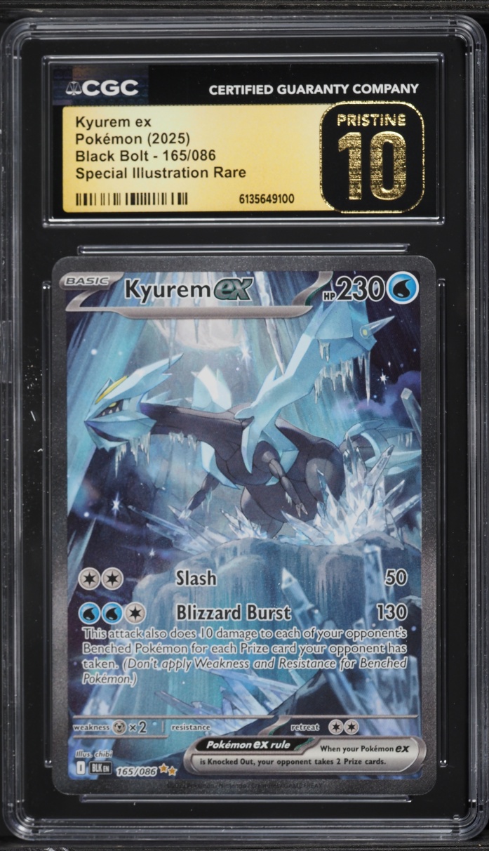 2025 Pokemon Scarlet & Violet Black Bolt SIR Kyurem ex #165 CGC 10 PRISTINE