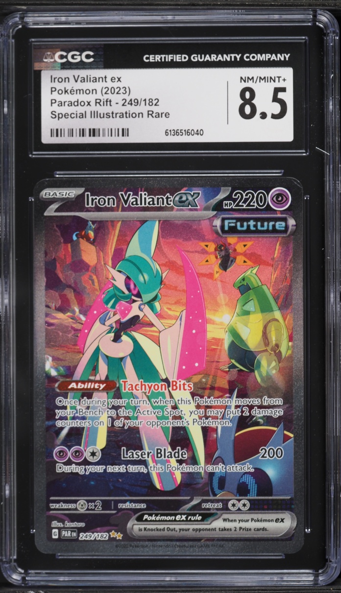 2023 Pokemon Scarlet & Violet Paradox Rift SIR Iron Valiant Ex #249 CGC 8.5 NM-MT+
