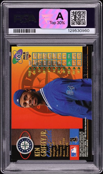 1998 Metal Universe Precious Metal Gems PMG Ken Griffey Jr. /50 #161 PSA 8 NM-MT - Photo 2