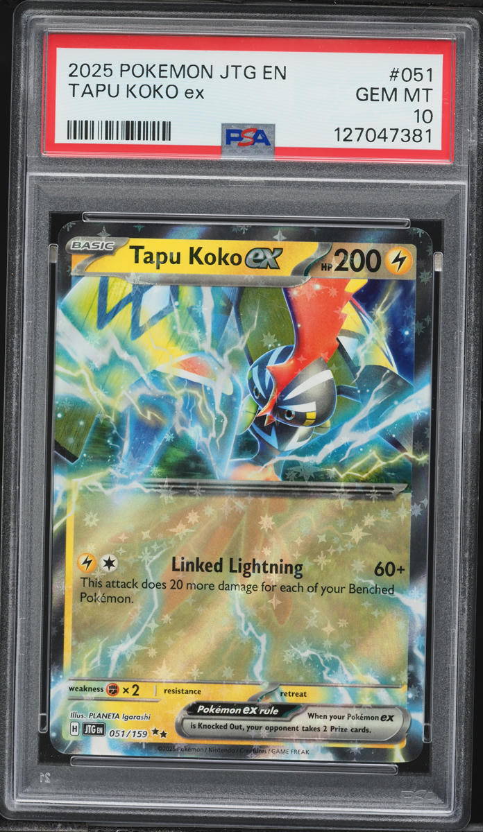 2025 Pokemon Scarlet & Violet Journey Together Tapu Koko EX #051 PSA 10 GEM MINT