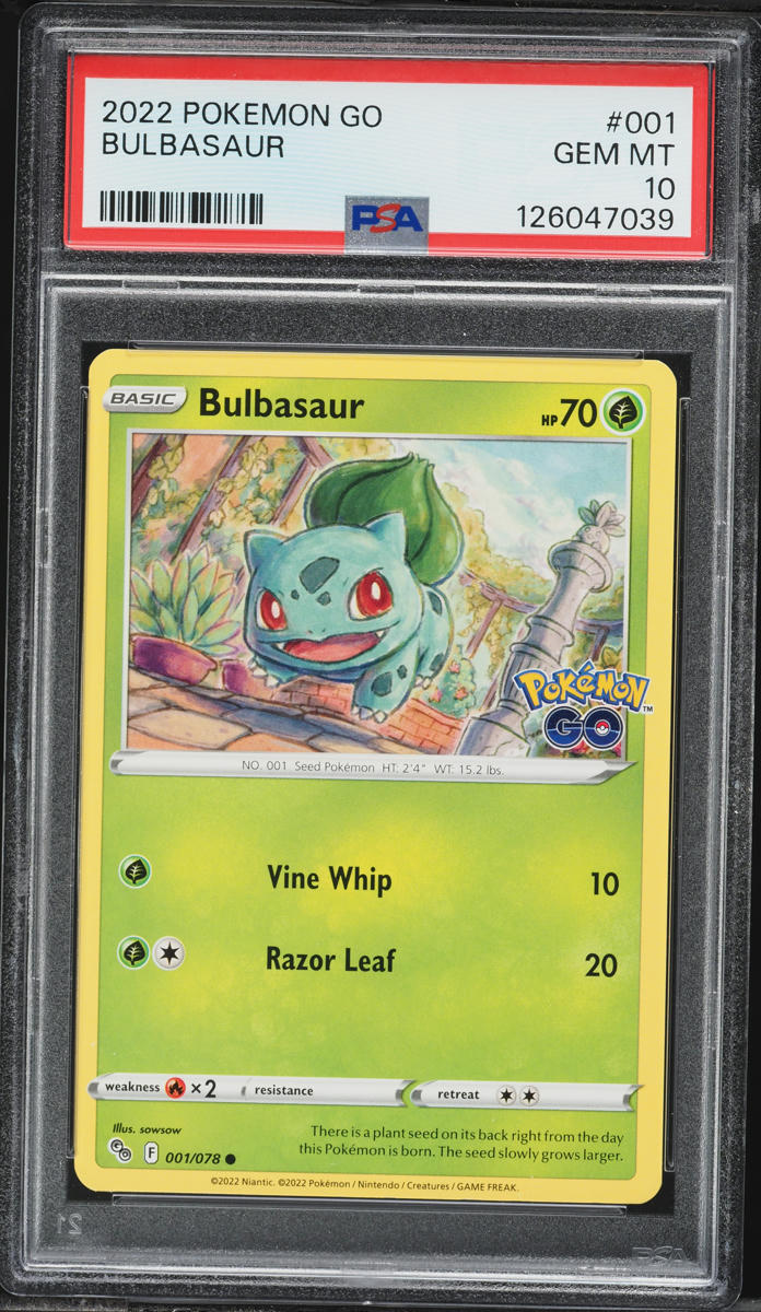 2022 Pokemon Sword & Shield Pokemon Go Bulbasaur #001 PSA 10 GEM MINT