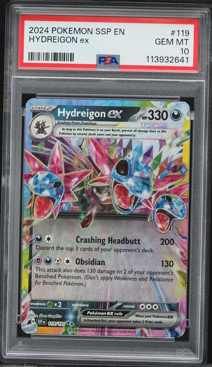 2024 Pokemon Scarlet & Violet Surging Sparks Hydreigon EX #119 PSA 10 GEM MINT