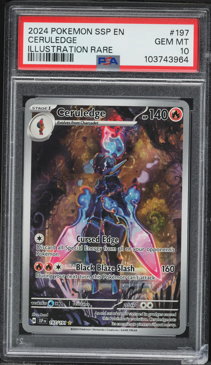 2024 Pokemon Scarlet & Violet Surging Sparks IR Ceruledge #197 PSA 10 GEM MINT