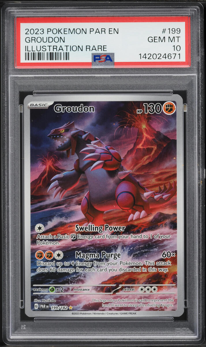 2023 Pokemon Scarlet & Violet Paradox Rift IR Groudon #199 PSA 10 GEM MINT