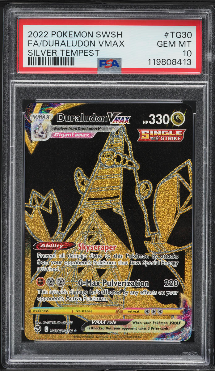2022 Pokemon Sword & Shield Silver Tempest CHR Duraludon VMAX #TG30 PSA 10 GEM