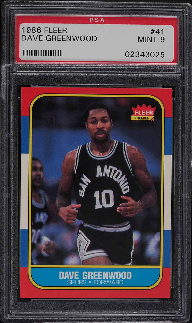 1986 Fleer Basketball Dave Greenwood #41 PSA 9 MINT