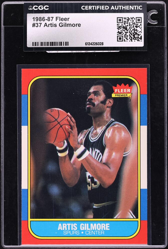 1986 Fleer Basketball Artis Gilmore #37 CGC AUTH