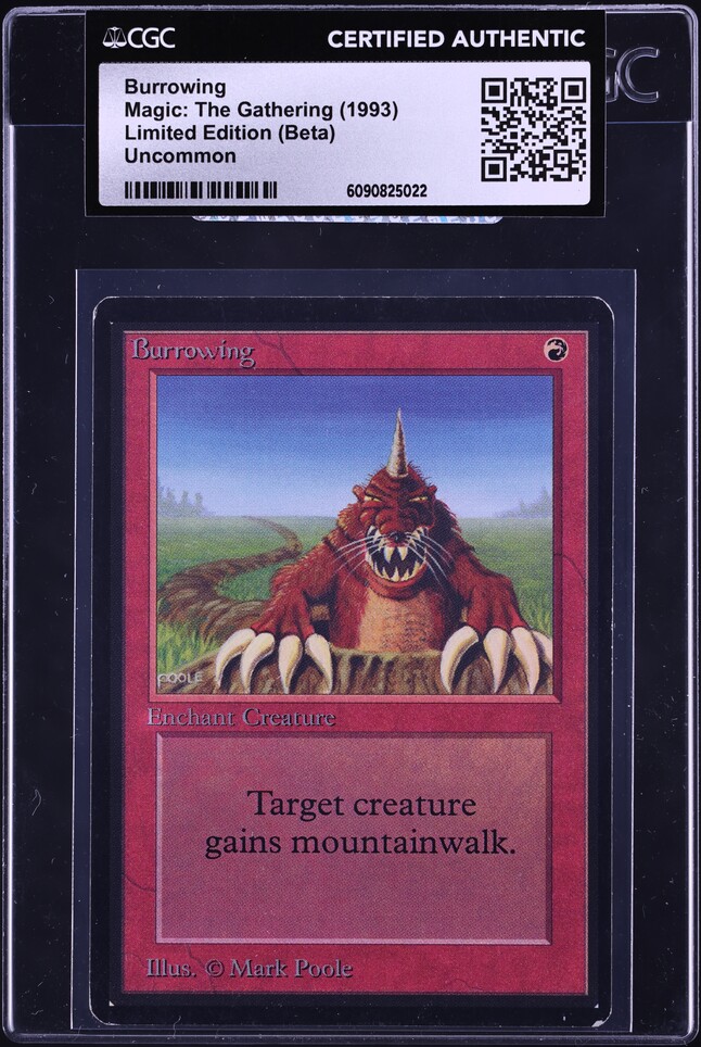 1993 Magic The Gathering MTG Unlimited Edition Burrowing CGC 9