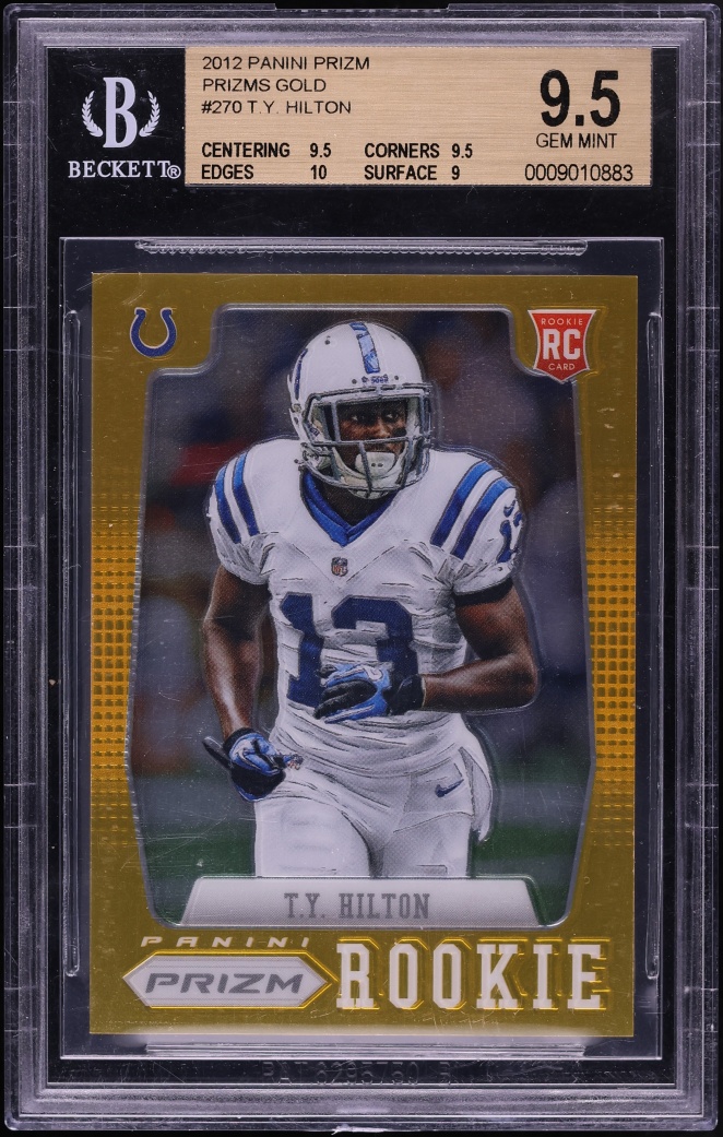 2012 Panini Prizm Gold T.Y. Hilton ROOKIE /10 #270 BGS 9.5 GEM MINT