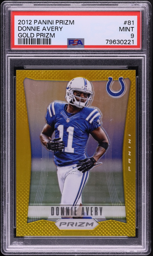2012 Panini Prizm Gold Donnie Avery /10 #81 PSA 9 MINT