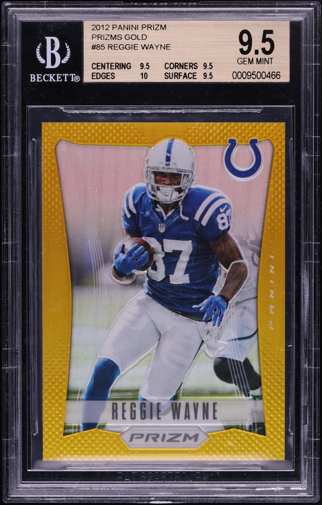 2012 Panini Prizm Gold Reggie Wayne 10/10 #85 BGS 9.5 GEM MINT