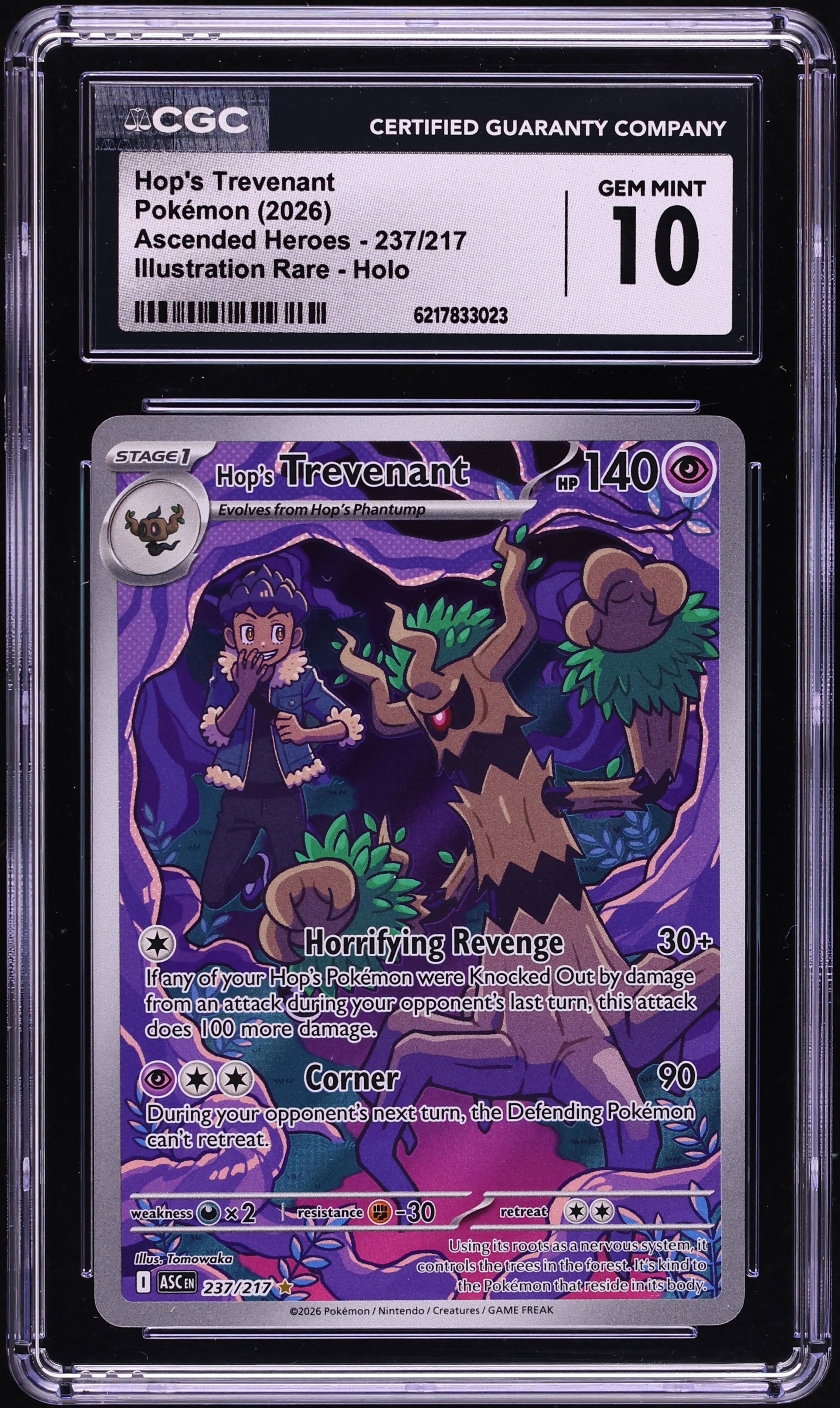 2026 Pokemon Mega Evolution Ascended Heroes IR Hop's Trevenant #237 CGC 10 GEM MINT
