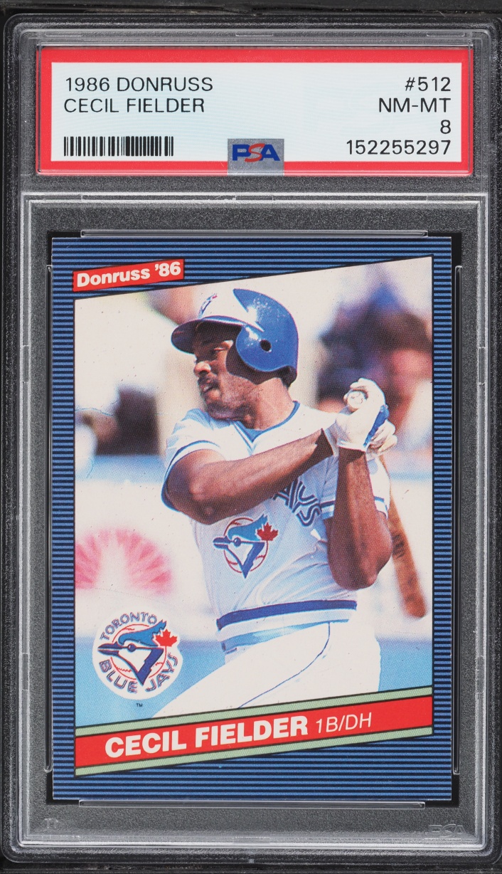 1986 Donruss Cecil Fielder ROOKIE #512 PSA 8 NM-MT
