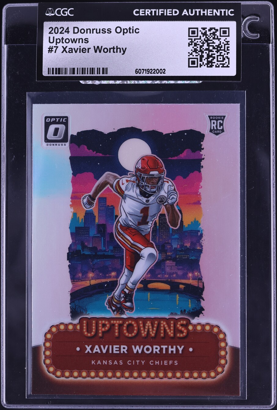 2024 Donruss Optic Uptowns Xavier Worthy ROOKIE #7 CGC AUTH