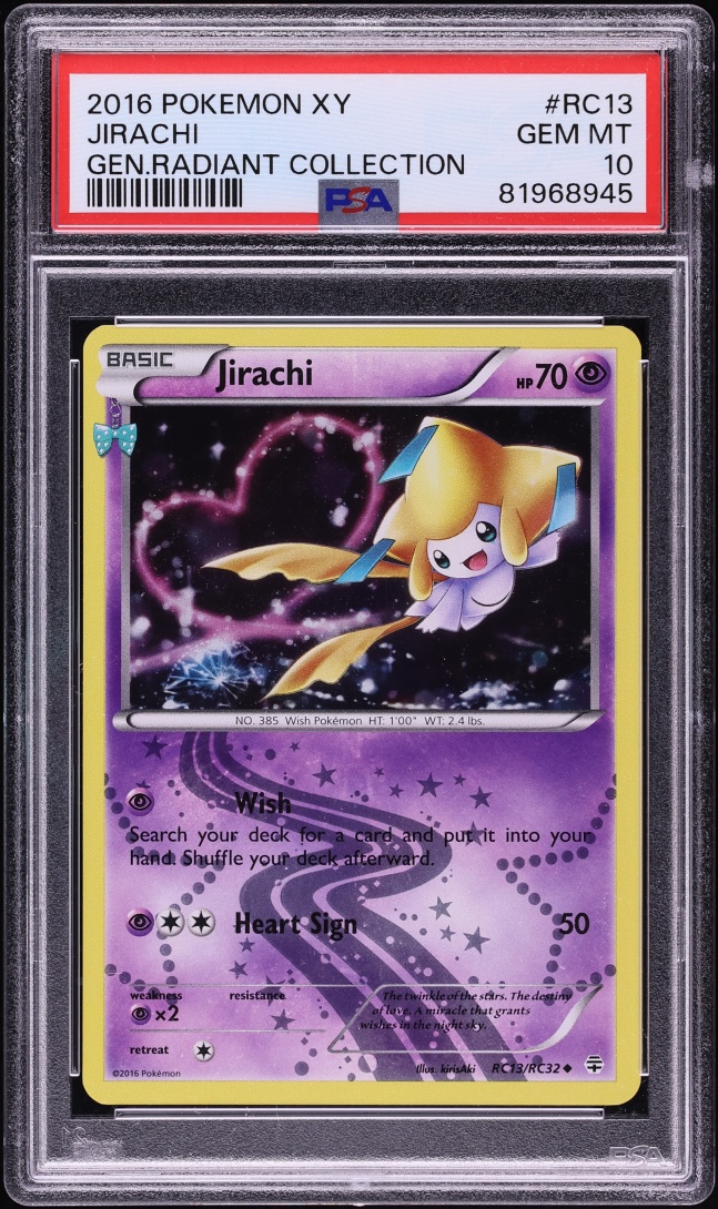 2016 Pokemon XY Generations Radiant Collection Jirachi #RC13 PSA 10 GEM MINT