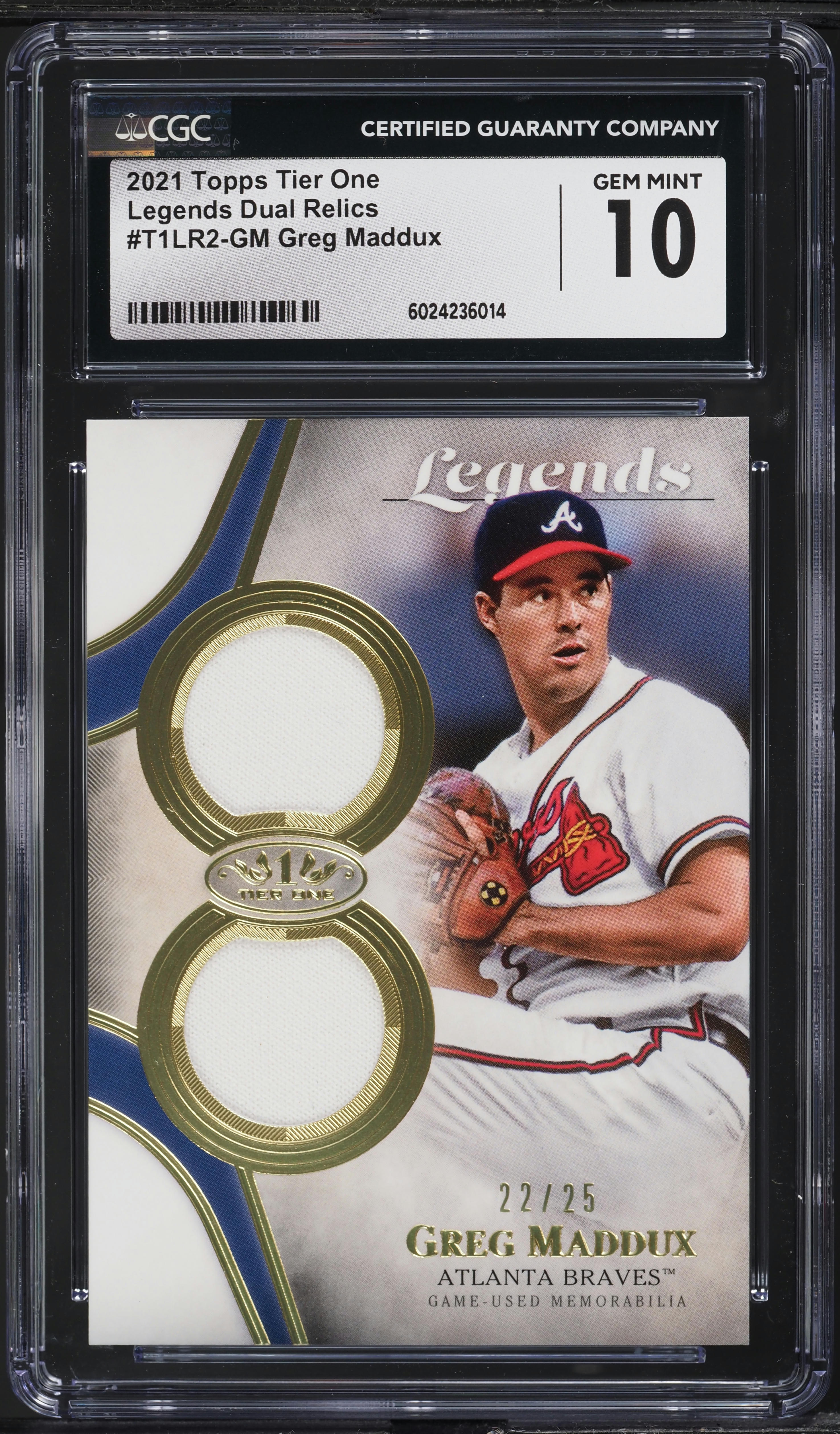 TOPPSカード 2021 Topps Tier One Legends Dual Greg Maddux PATCH /25