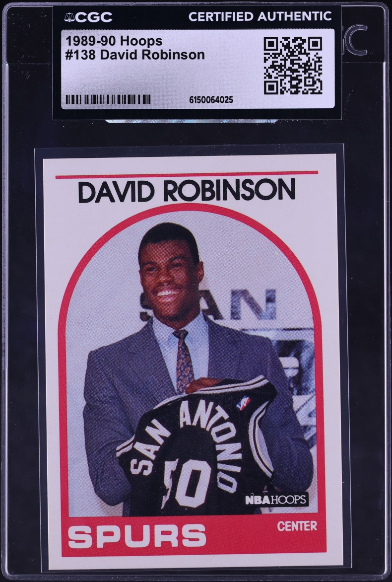 1989 Hoops David Robinson ROOKIE #138 CGC AUTH