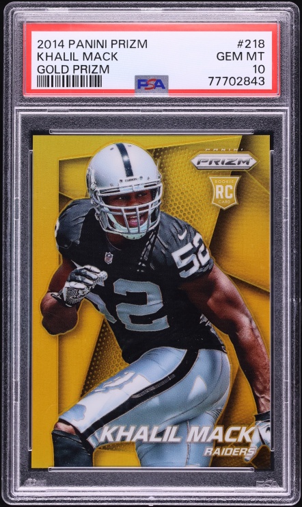 2014 Panini Prizm Gold Khalil Mack ROOKIE /10 #218 PSA 10 GEM MINT - Photo 1