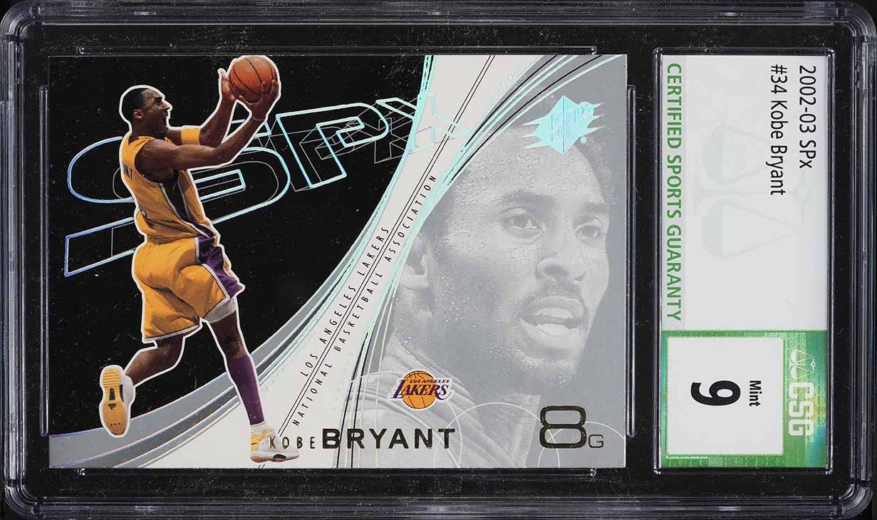 2002 SPx Basketball Kobe Bryant #34 CSG 9 MINT